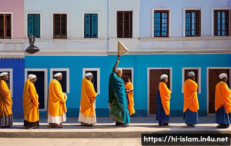 이슬람 인권 선언 - **Prompt 1: Balancing Rights and Responsibilities for Human Dignity**
    "A diverse group of indivi...